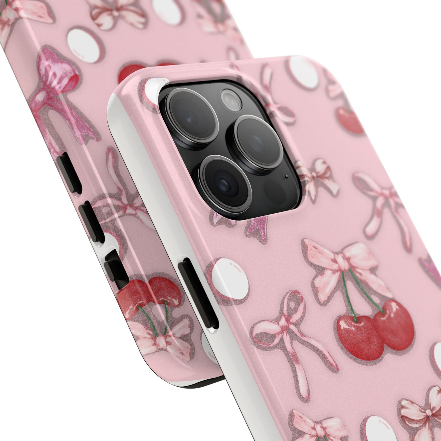 Cute Cherry & Bow Tough Phone Case