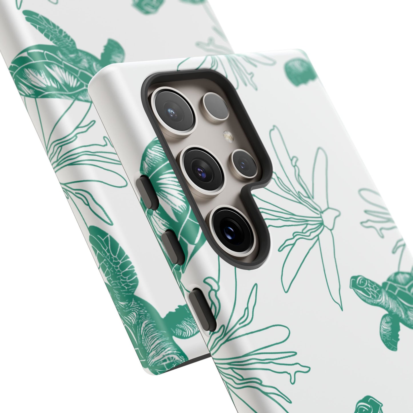 Sea Turtle Pattern Tough Phone Case — Teal Coastal Protection