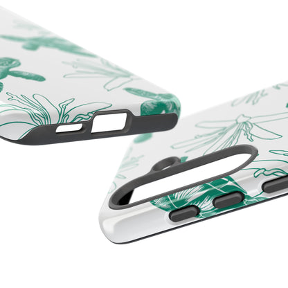 Sea Turtle Pattern Tough Phone Case — Teal Coastal Protection