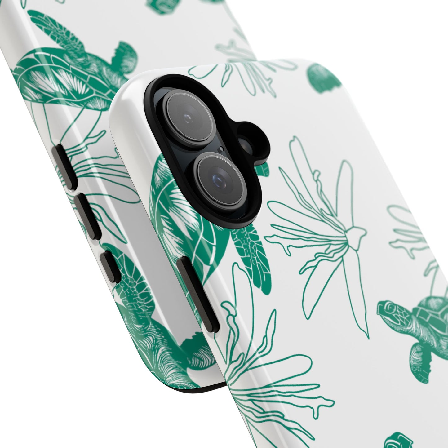 Sea Turtle Pattern Tough Phone Case — Teal Coastal Protection