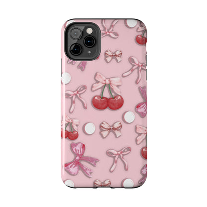 Cute Cherry & Bow Tough Phone Case