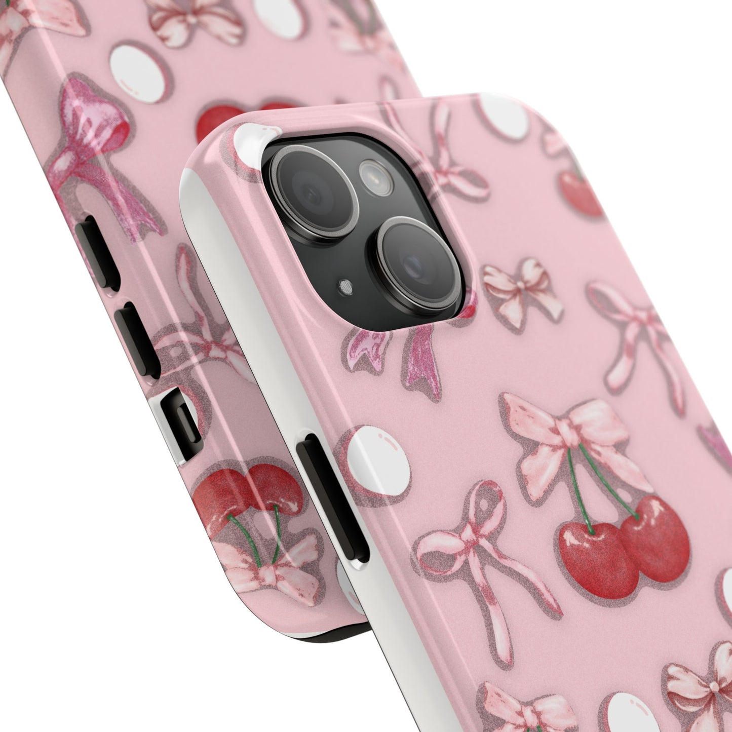 Cute Cherry & Bow Tough Phone Case