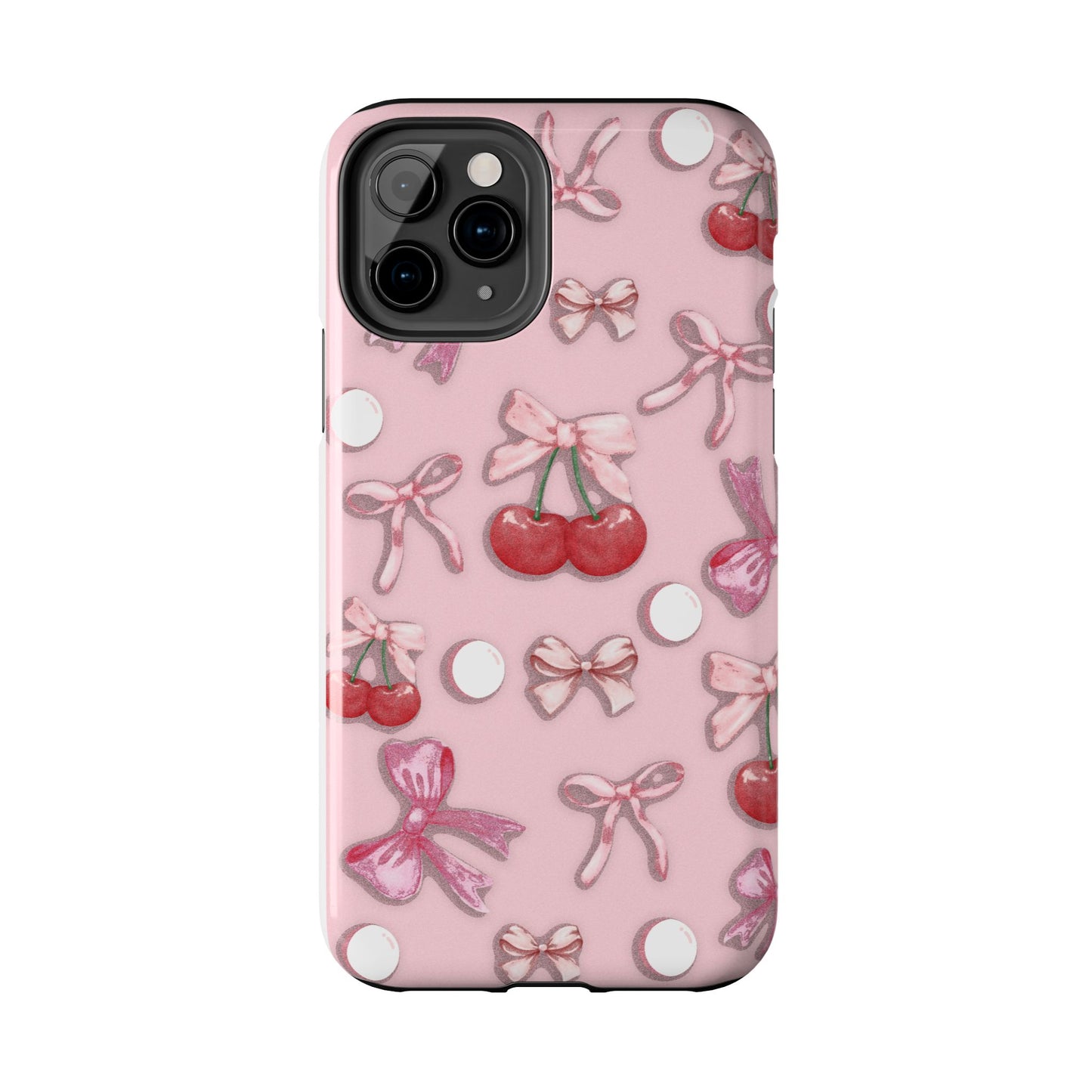 Cute Cherry & Bow Tough Phone Case