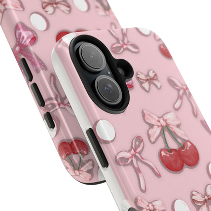 Cute Cherry & Bow Tough Phone Case