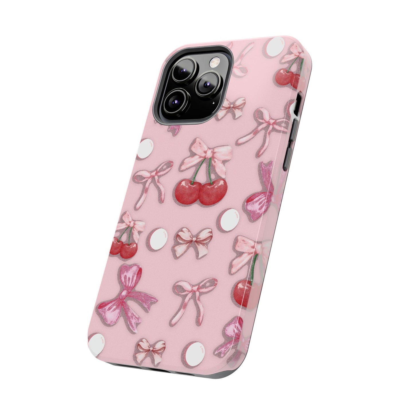 Cute Cherry & Bow Tough Phone Case