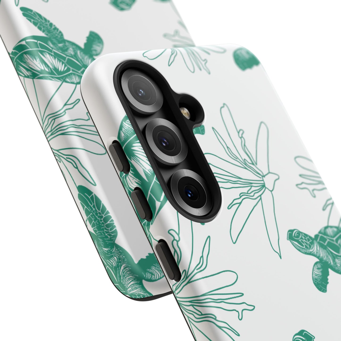 Sea Turtle Pattern Tough Phone Case — Teal Coastal Protection