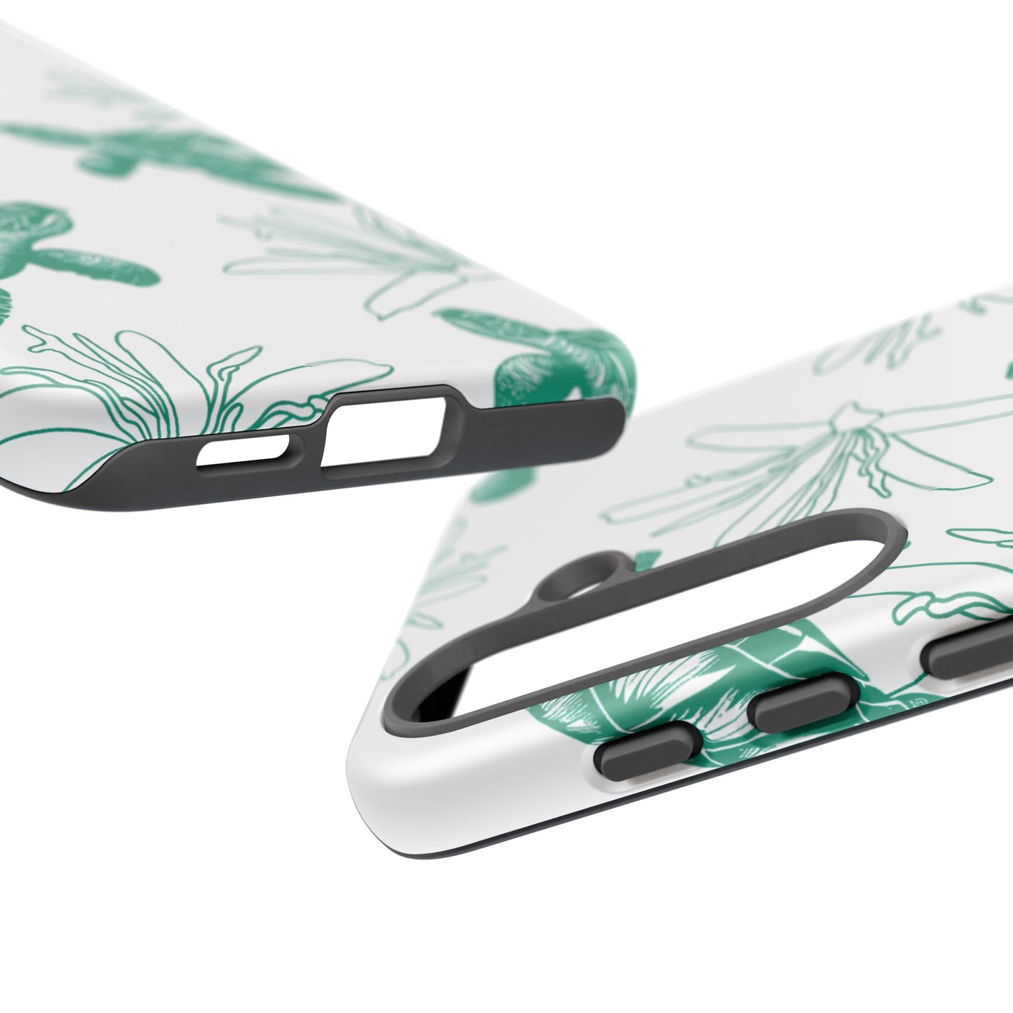 Sea Turtle Pattern Tough Phone Case — Teal Coastal Protection