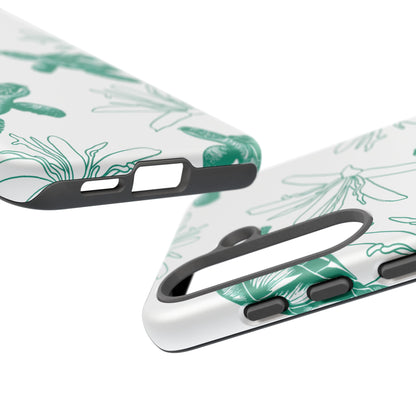 Sea Turtle Pattern Tough Phone Case — Teal Coastal Protection