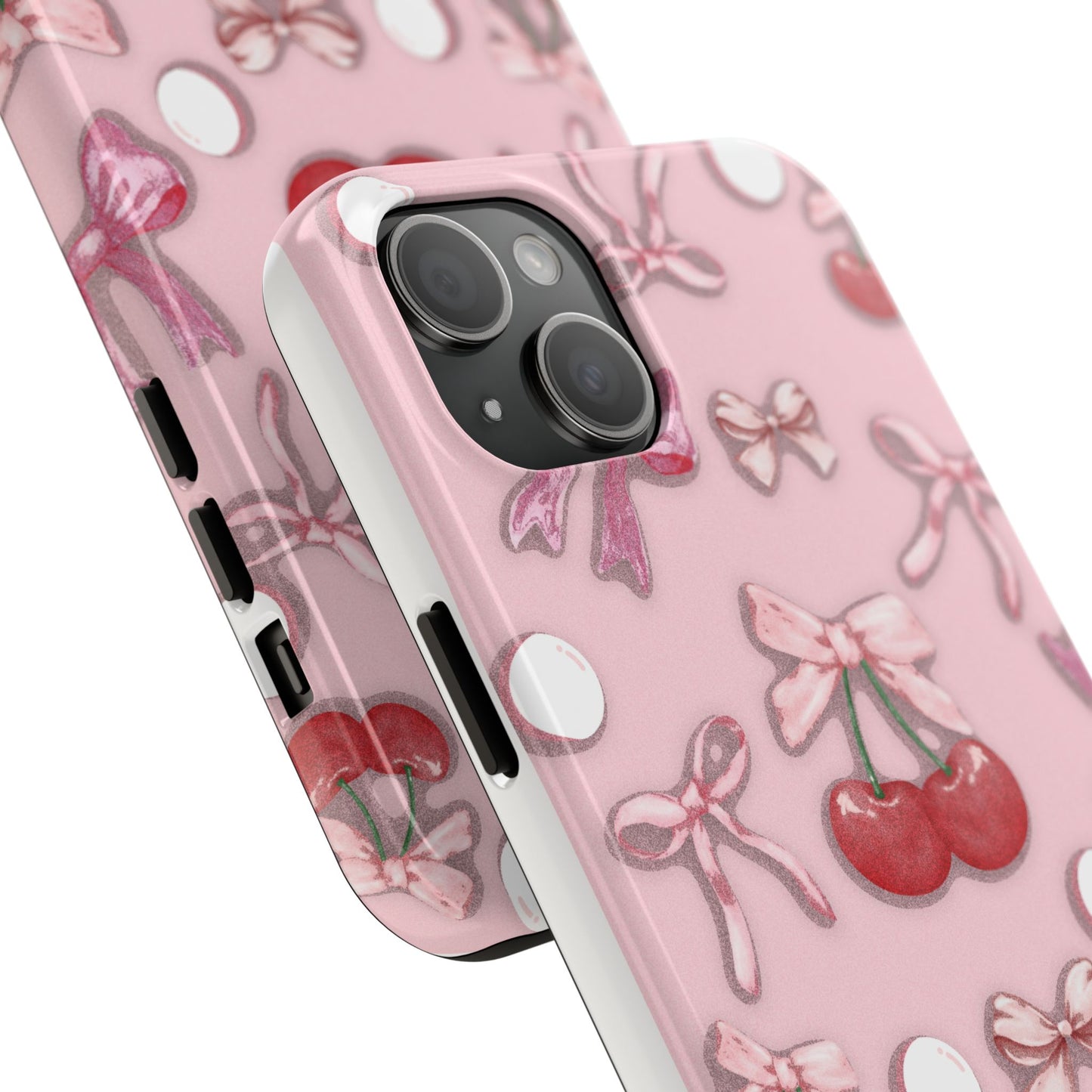 Cute Cherry & Bow Tough Phone Case