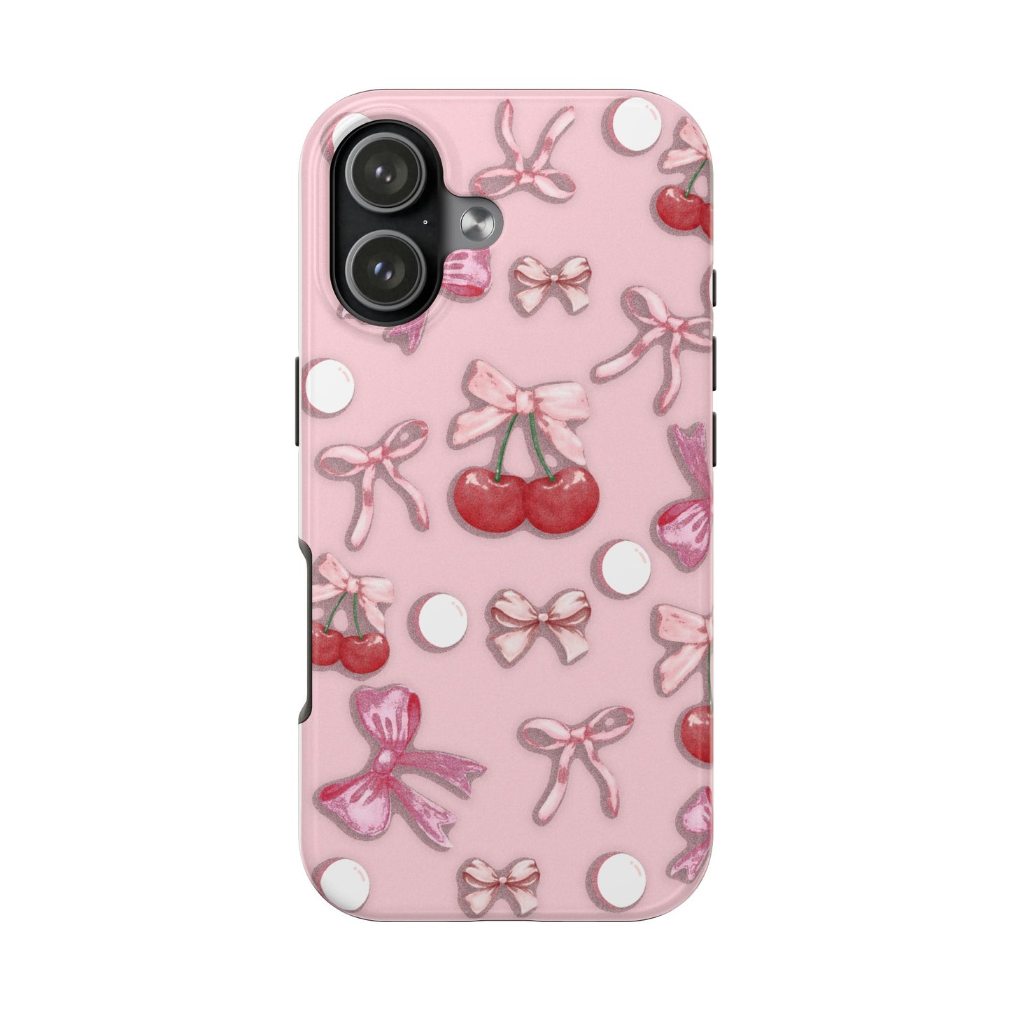 Cute Cherry & Bow Tough Phone Case