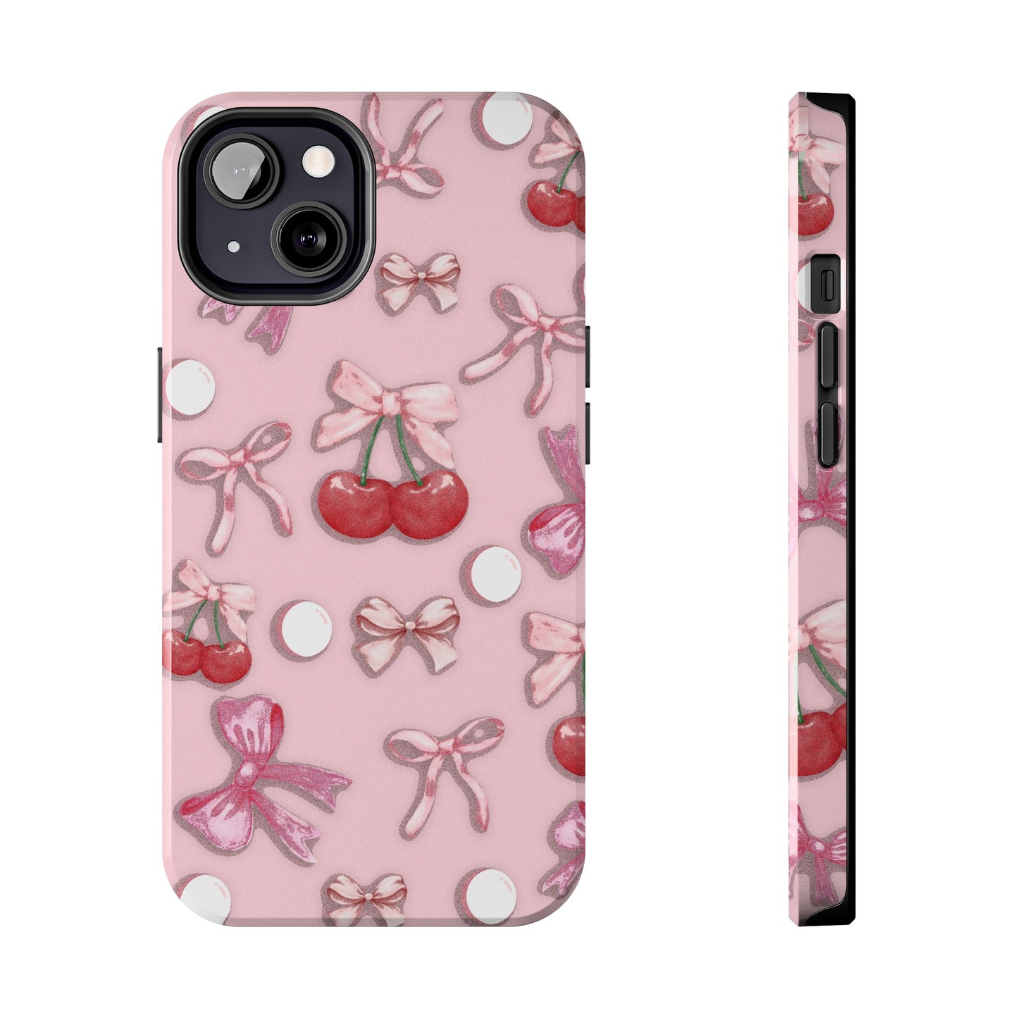 Cute Cherry & Bow Tough Phone Case