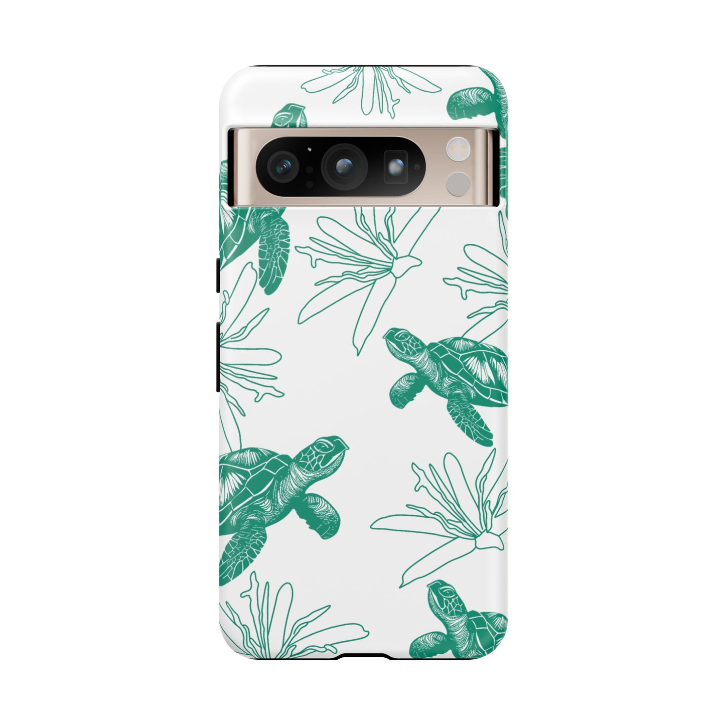 Sea Turtle Pattern Tough Phone Case — Teal Coastal Protection